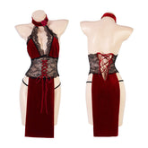 RED VELVET LACE LINGERY